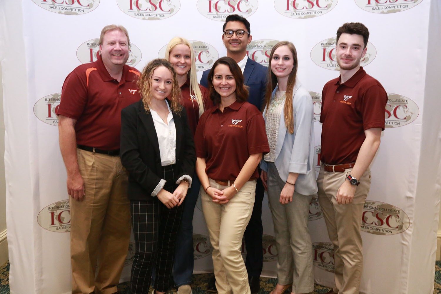 Congratulations to our Sales Competition Team for competing at the 2019 International Collegiate Sales Competition held in Orlando. They competed against students from 70 schools in the role play and speed sell categories. Pictured above (from left to right): Brian Collins (Director of the Sales Center), Morgan Curington, Taylor Buckner, Monica Hillison (Instructor), Shashwot KC, Carrie Rock, and Zach Treiber.
