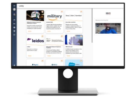Example of an online job fair interface. Image from Brazen.com